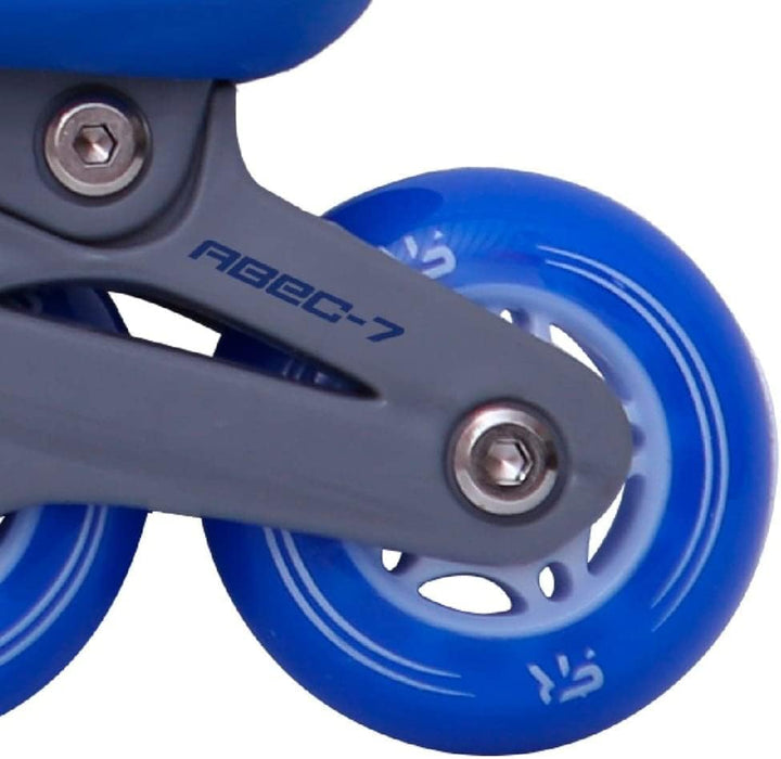 Kids Globe 720512 Street Rider Inlineskates (Inliner) grün/blau, verstellbar von Grösse 31-34, abec7