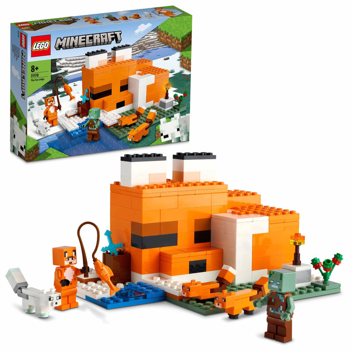 LEGO Minecraft Die Fuchs-Lodge, Spielzeug für Jungen und Mädchen ab 8 Jahren mit Figuren von ertrunk