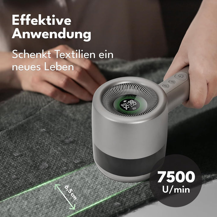 LEBENLANG Schwarz Steamer Dampfglätter 1500W + Premium Fusselrasierer Elektrisch 4000mAh I Bundle Op