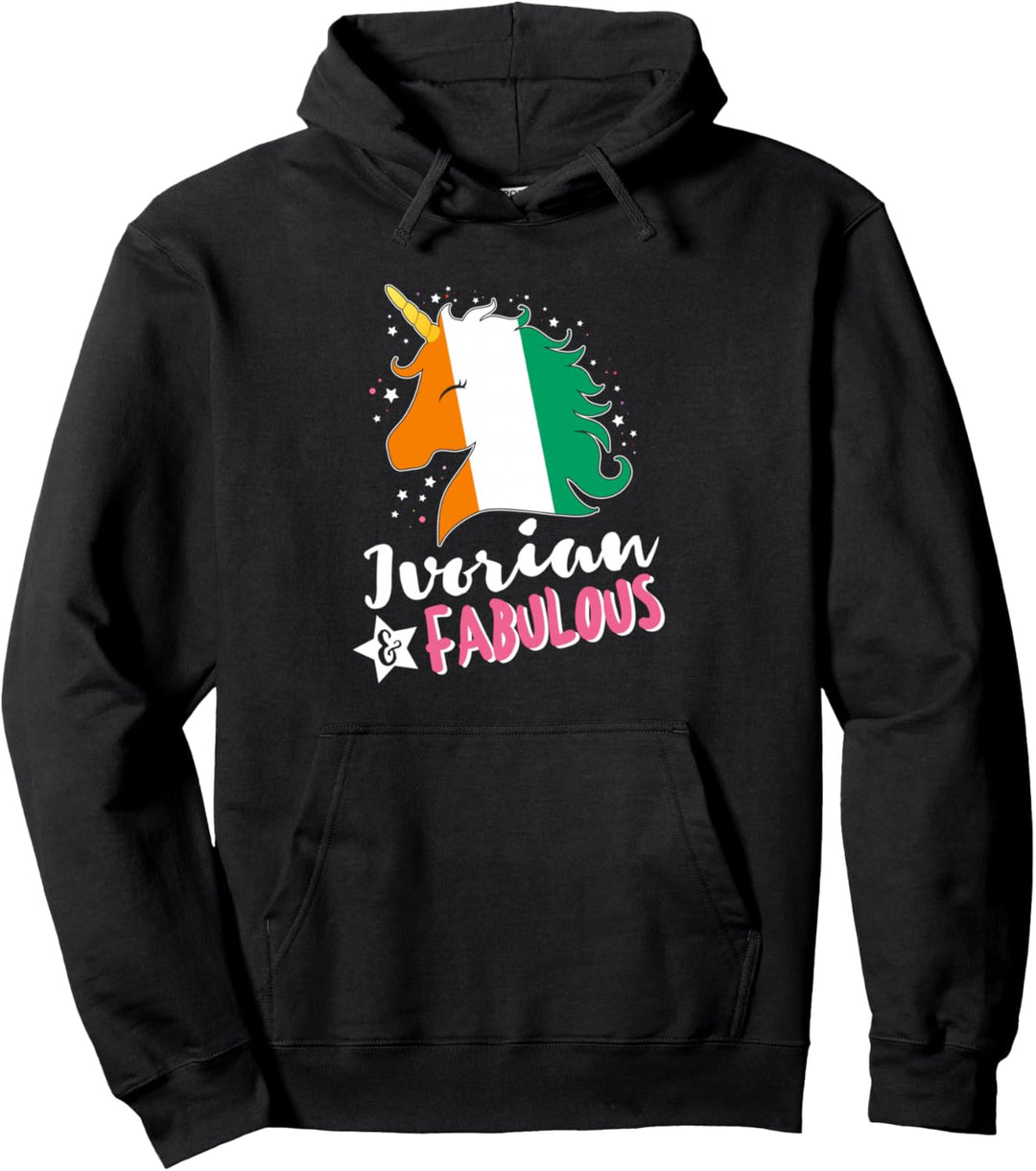 Ivorian Unicorn Ivory Coast Flag Pullover Hoodie