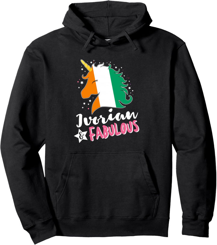 Ivorian Unicorn Ivory Coast Flag Pullover Hoodie