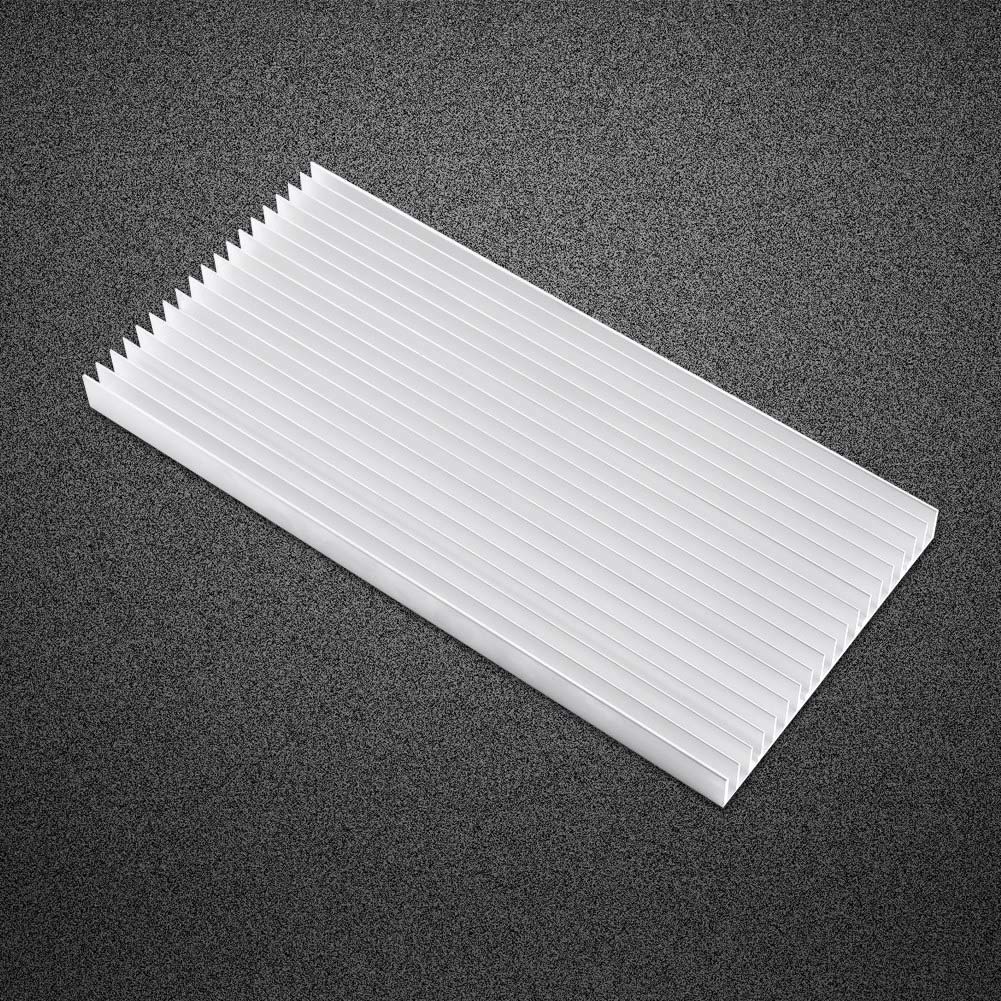 Aluminium Kühlkörper für LED-Leuchten für 8 Stück 3W LEDs oder 20 Stück 1W LEDs, 300x140x20mm