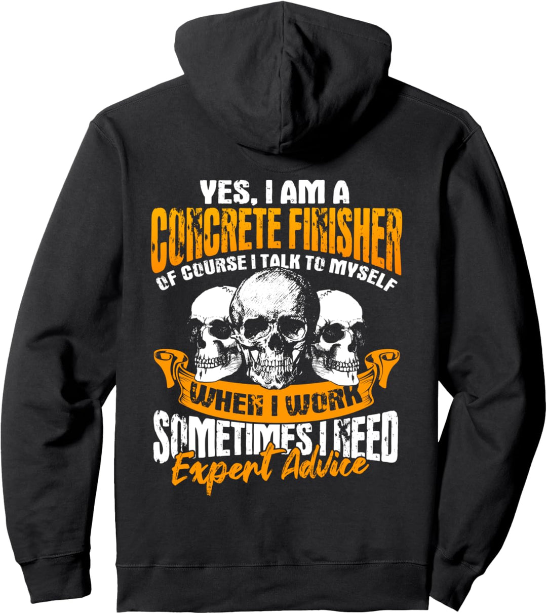 Konkretes Finisher-Design auf der Rückseite der Kleidung Pullover Hoodie