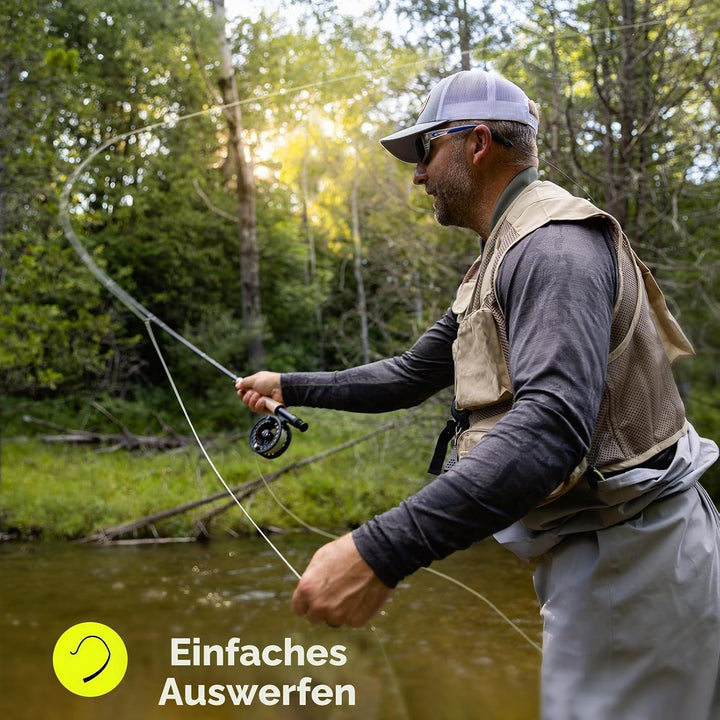 SF Fliegenfischen, schwimmende Schnur mit zwei geschweissten Schlaufen, 2,4 m Gewicht, Forellenflieg