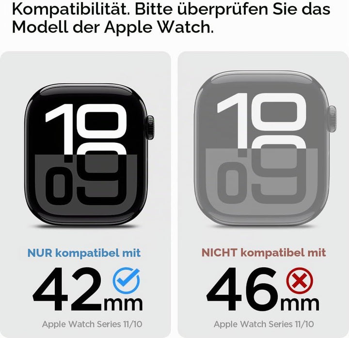 Spigen Rugged Armor Pro Hülle mit Armband Kompatibel mit Apple Watch 11/10 42mm (2025/2024) Marinebl