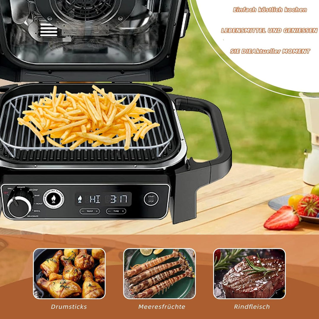 1Stück Grill für Ninja Woodfire,Edelstahl Grillrost Kompatibel Mit Ninja Outdoor Grill &amp; Smoker,Elek