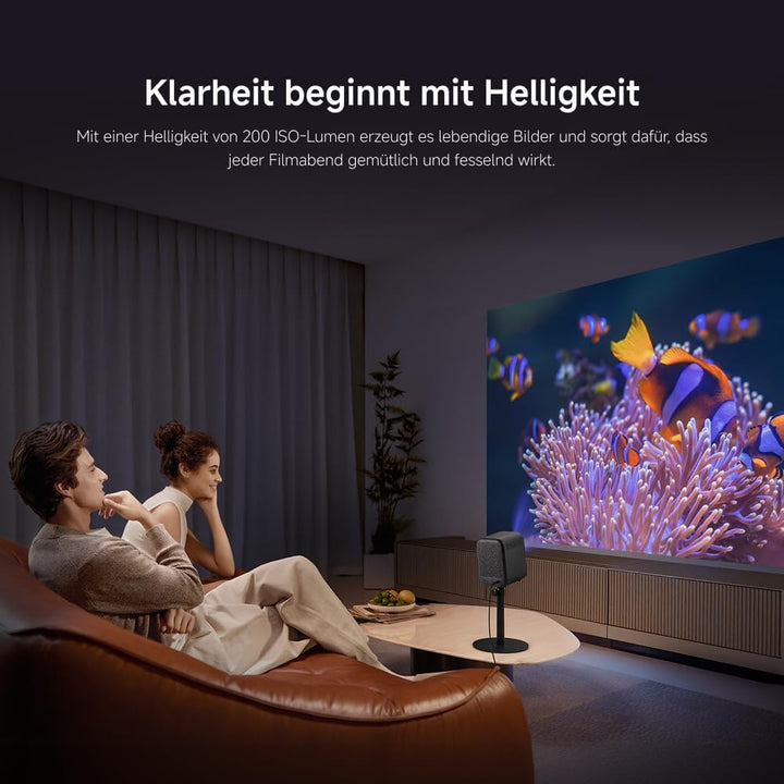 Xiaomi L1 Smart Beamer 1080P Full HD mit Google TV &amp; Netflix, Tragbarer Heimkino Projektor, Autofoku