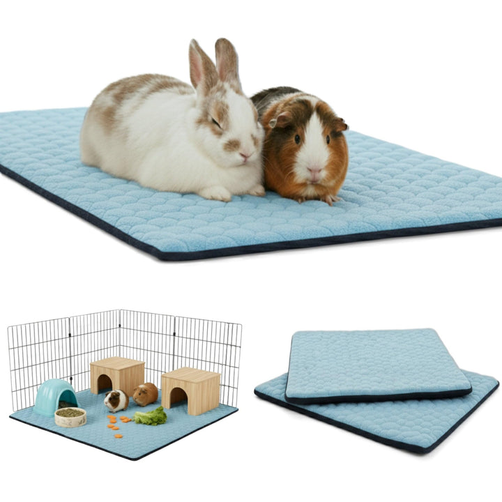 NEO SOLVO 2 Stück Käfigeinlage für Kaninchen und Meerschweinchen - perfekte Einstreu für Innenkäfige