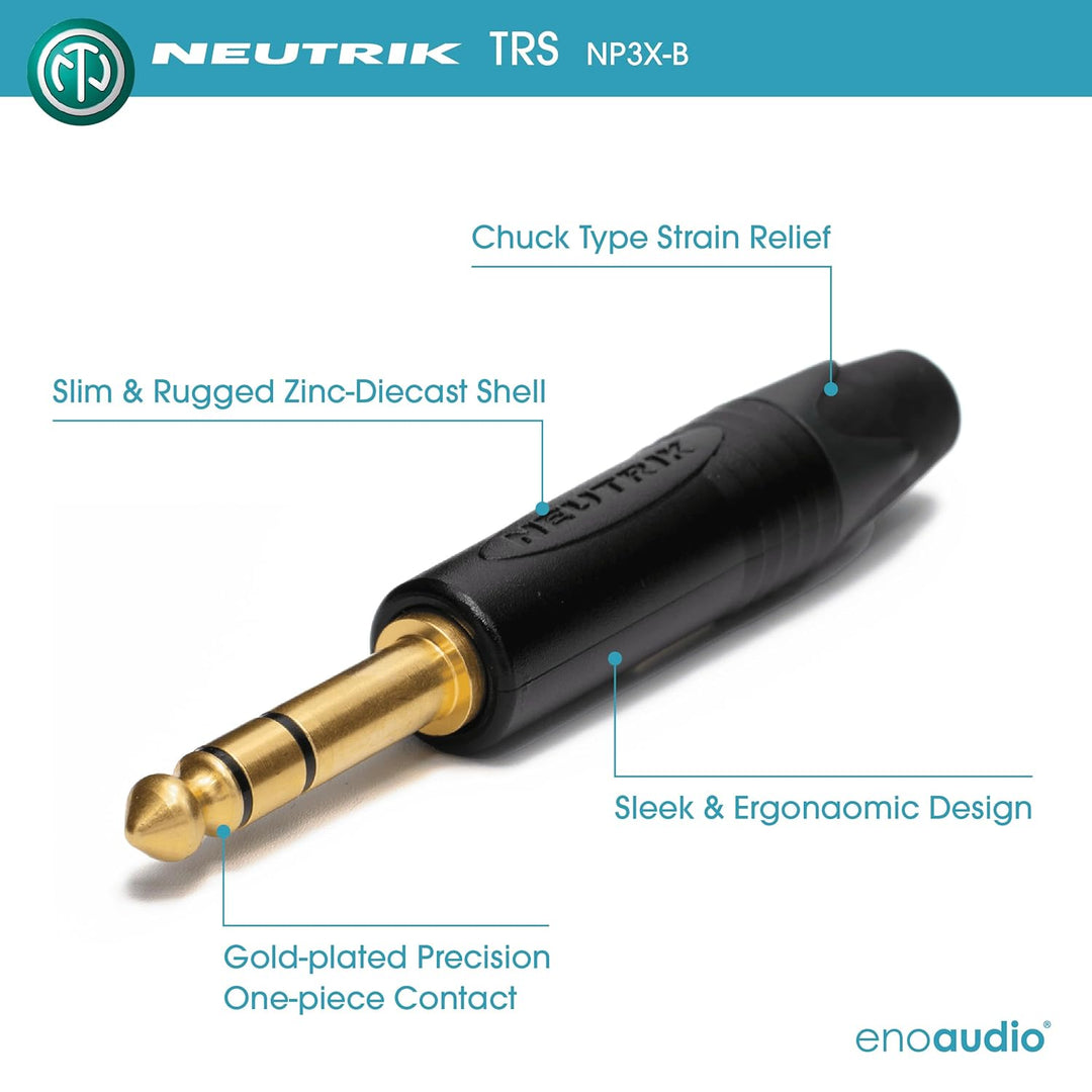 enoaudio Mogami 2534 Quad Professionel Studio Kabel Symmetrische | Neutrik Gold XLR female - 6,3mm T