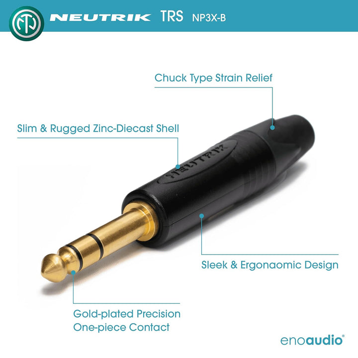enoaudio Mogami 2534 Quad Professionel Studio Kabel Symmetrische | Neutrik Gold XLR female - 6,3mm T