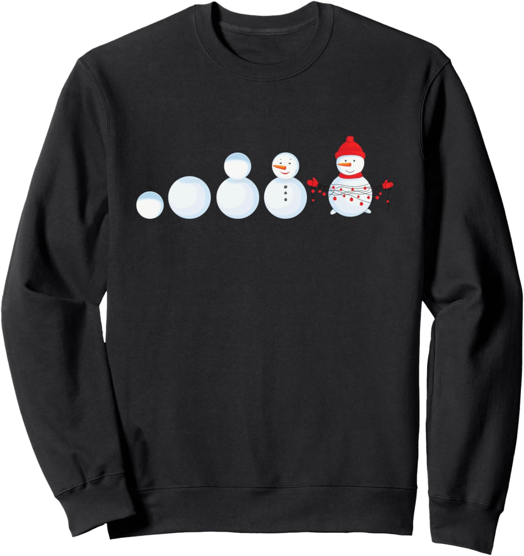 Schneemann Evolution Christmas Santa Nikolaus Xmas Geschenk Sweatshirt