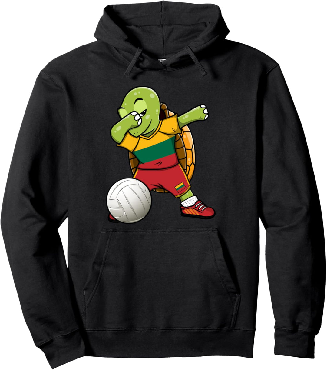 Dabbing Schildkröte Litauen Volleyball Mannschaft Litauische Pullover Hoodie
