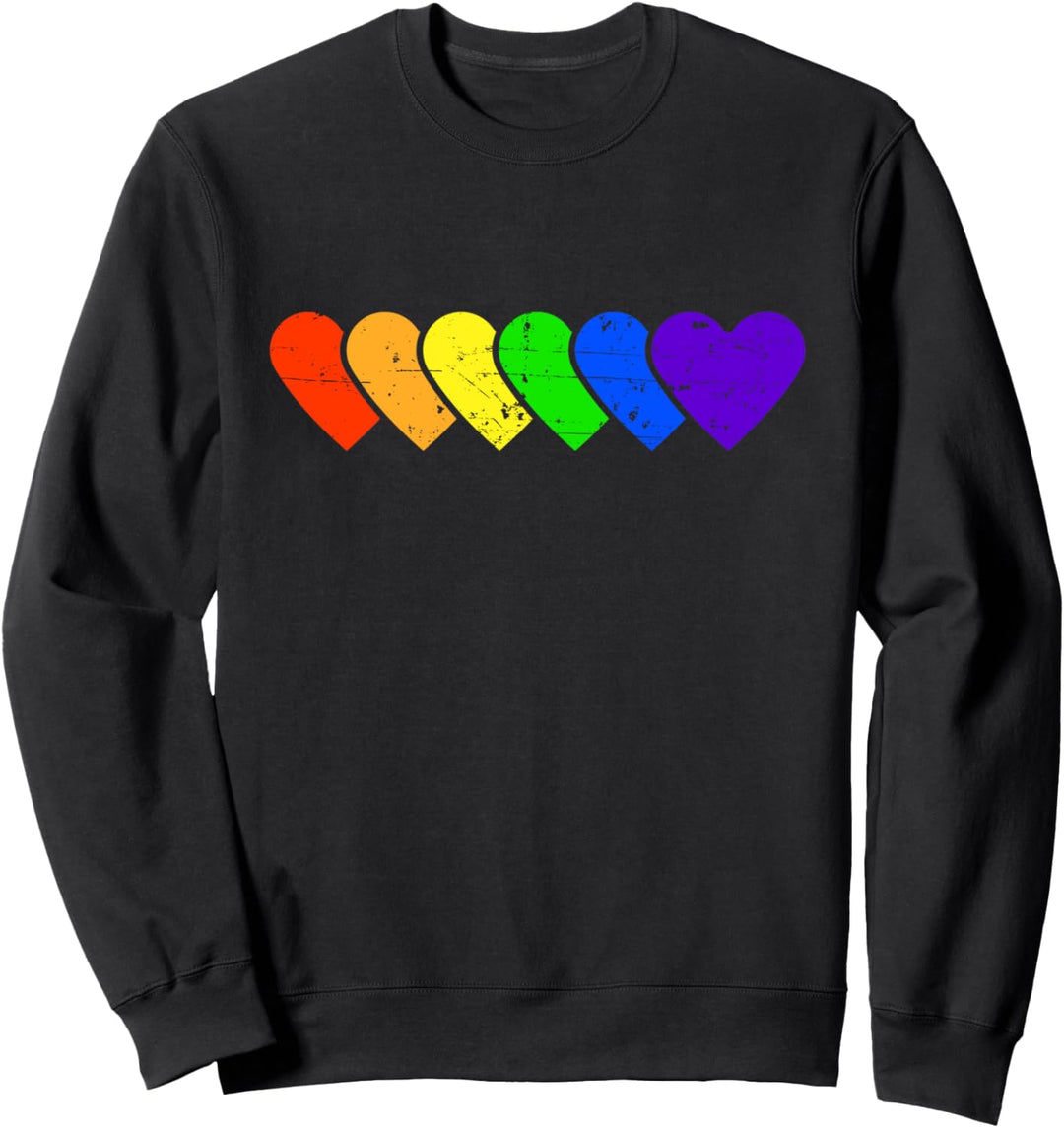Gay Pride Rainbow Heart Lesben Gleichheit Sweatshirt