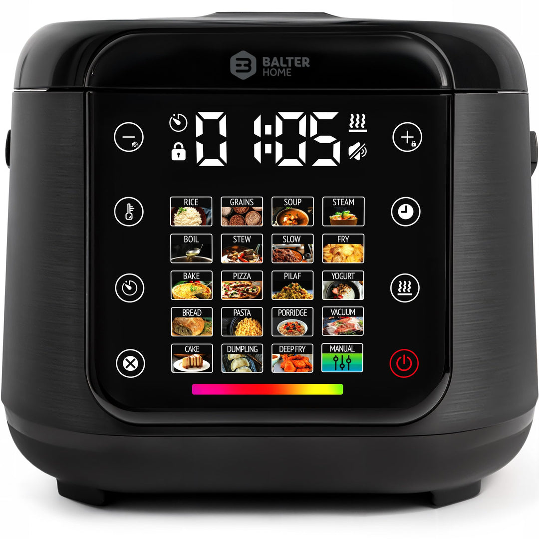 Balter Reiskocher, Multikocher mit 20 Programme, 4L Rice Cooker, Multicooker, Fuzzy-Logic, Dampfgare