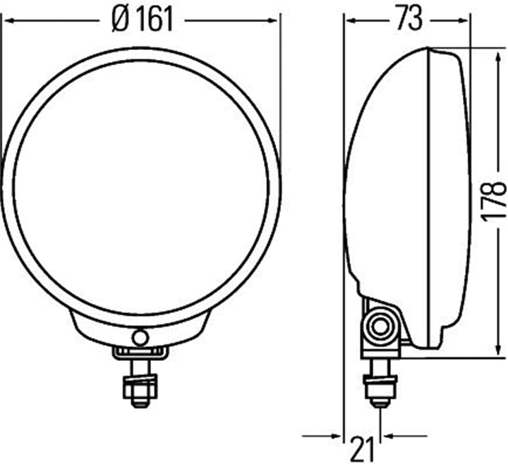 HELLA - FF-Nebelscheinwerfer - Comet FF 500 - 12V - rund - Anbau - glasklare Streuscheibe - Lichtsch