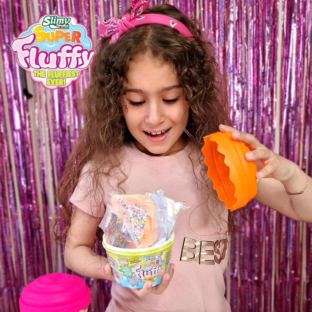 Slimy Super Fluffy 300g Spielmasse im Cup Cake-Becher - der flaumigste Original Slime, lustig duften