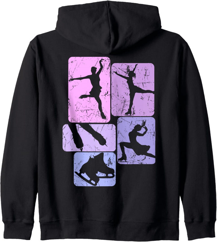 Eiskunstlauf Eiskunstläuferin Schlittschuhe Mädchen Frauen Kapuzenjacke