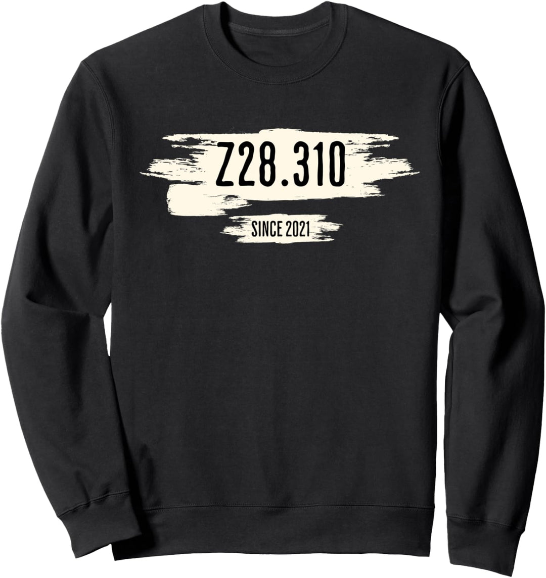 Z28.310 Code auf Pinselstrich Sweatshirt