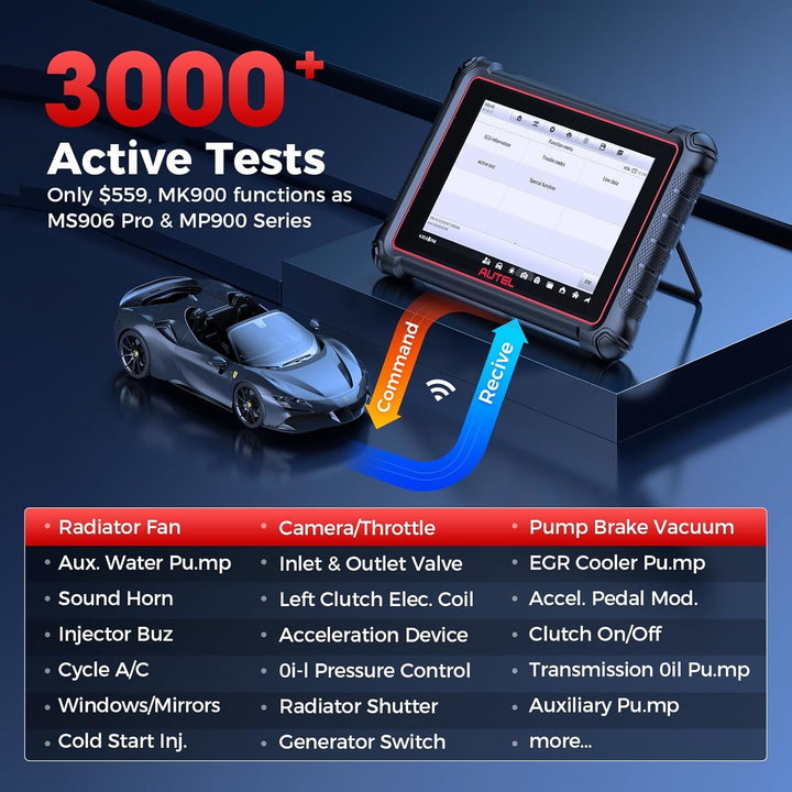 Autel MaxiCOM MK900 OBD2 Diagnosegerät Auto: 2026 Bidirektional Wie MK900BT KFZ Diagnosegerät, Upgra