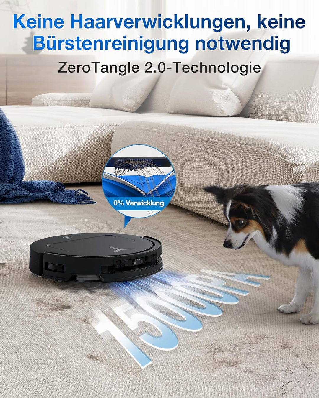 ECOVACS DEEBOT T50 Omni Saugroboter mit Wischfunktion,15.000 Pa, T30 Omni-Upgrade, Ausziehbare Seite