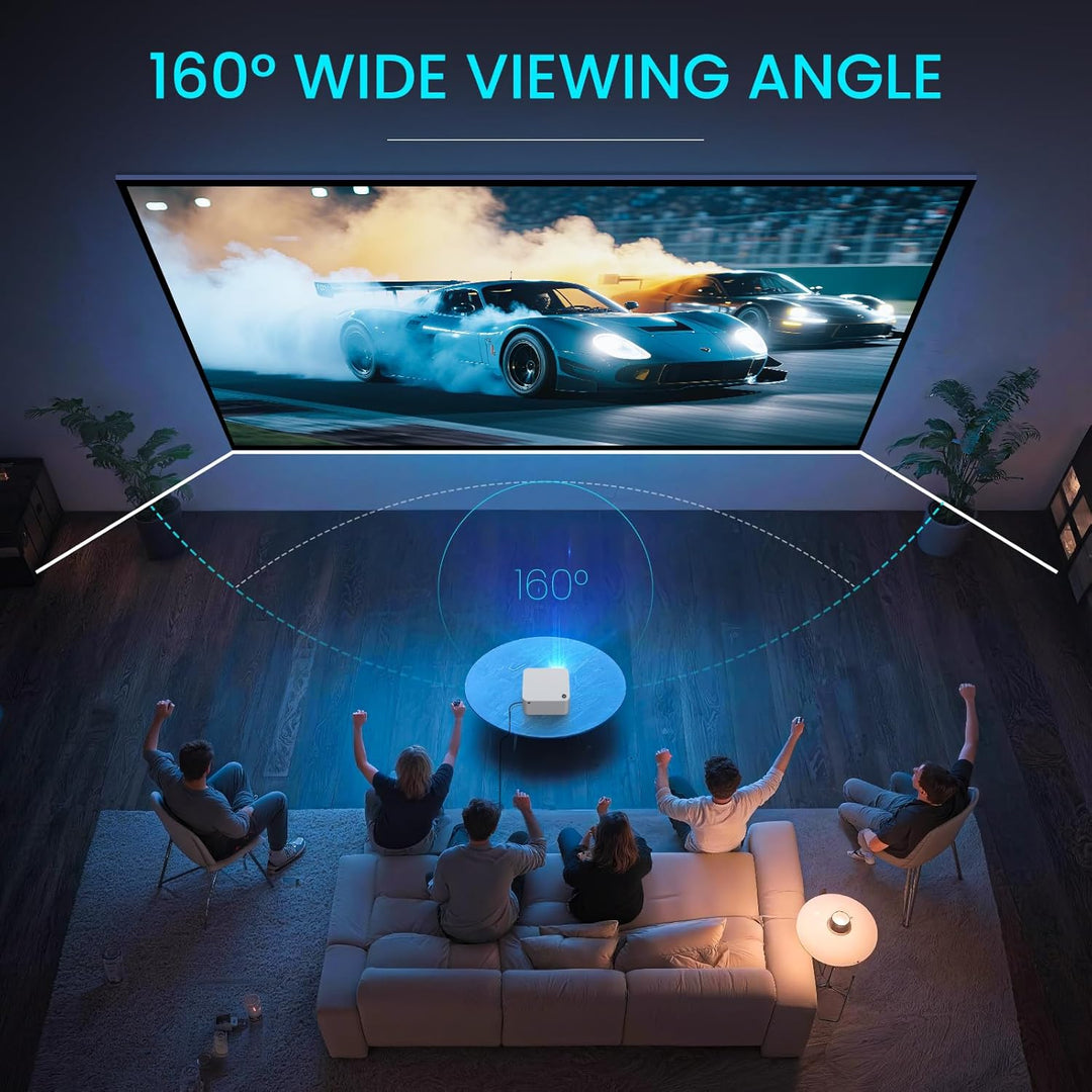 [Fresnel 85% ALR-Bildschirm und Streaming-Smart-Beamer] Draussen-Tageslichtbildschirm 1,8dB Gain 100