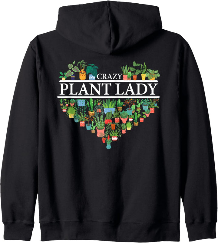 Crazy Plant Lady Heart Funny Plant Lovers Kapuzenjacke