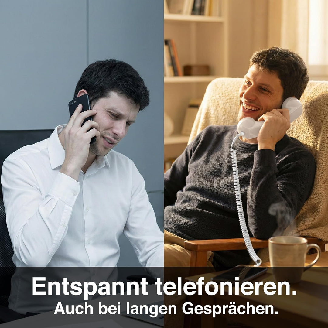 Opis 60s Micro - Retro Handyhörer für Android Smartphones, Tablets, Notebooks und Handys in der Form