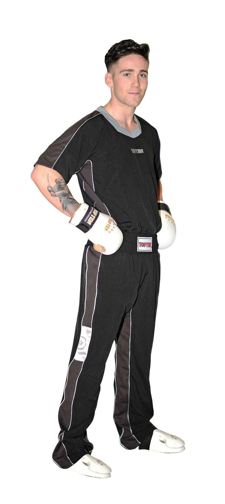 TopTen Kickboxuniform „FLEXZ“ Schwarz - Grau 130, Schwarz - Grau 130