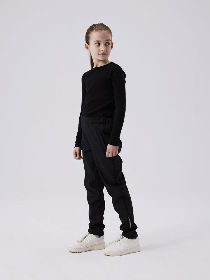 NAME IT Mädchen Nkfalfa Softshell Pant Slim Fo Noos 116 Schwarz, 116 Schwarz