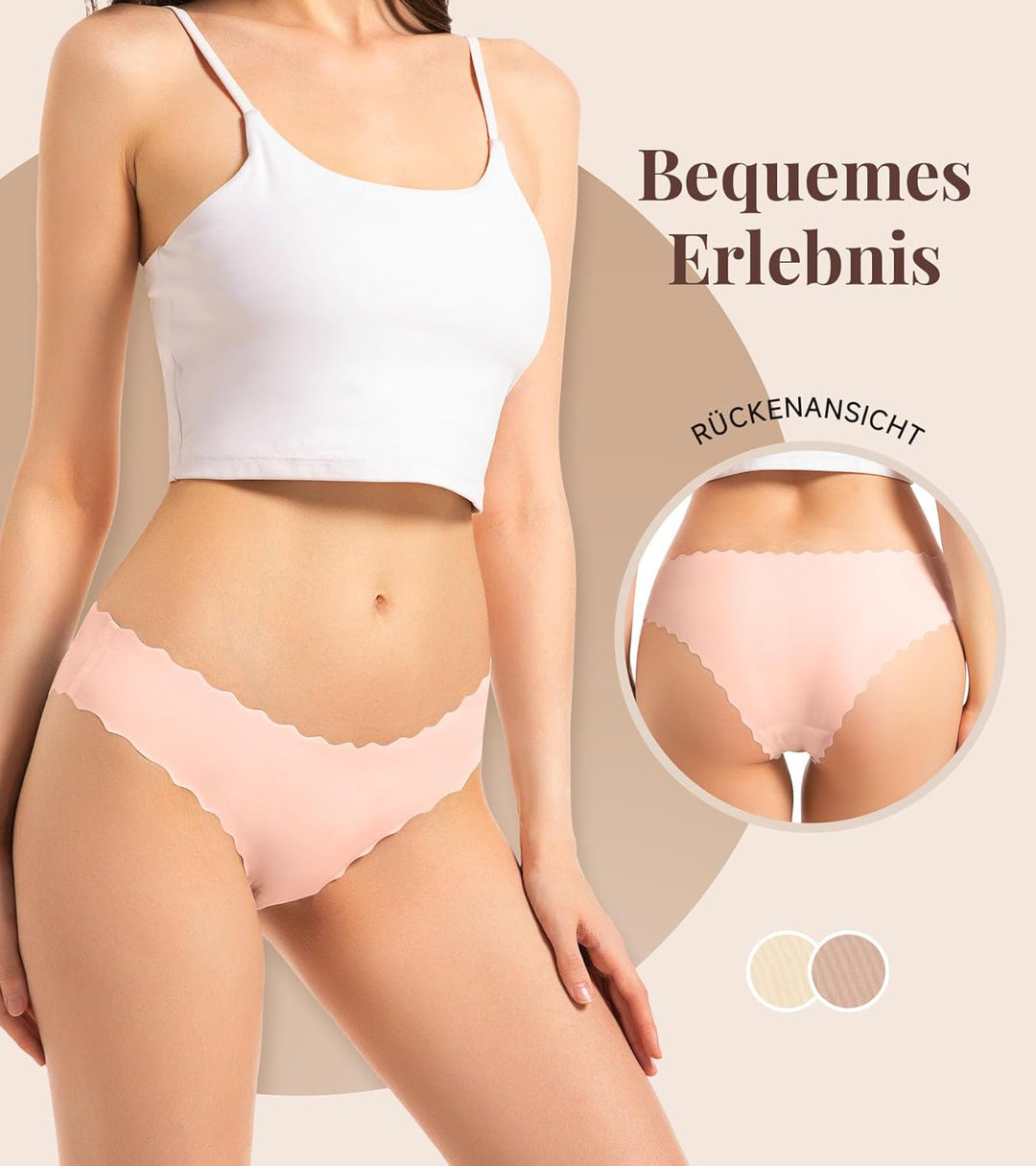 TANSTC Unterhosen Damen Nahtlose Unterwäsche Frauen Seamless Slips Stretch Damenunterwäsche Hipster