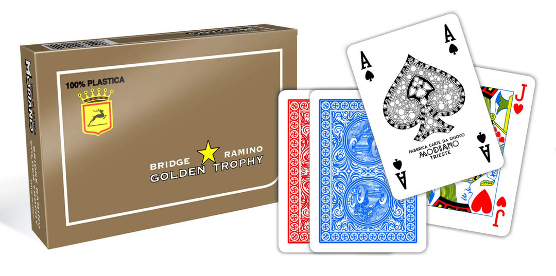 Modiano 300454 Poker Spielkarten, Golden
