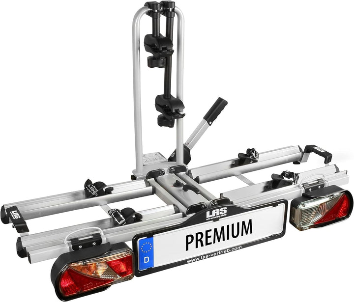 LAS 12011LAS Fahrradträger PREMIUM, für E-Bikes geeignet + EUFAB 16412 Universal Wandhalterung für F
