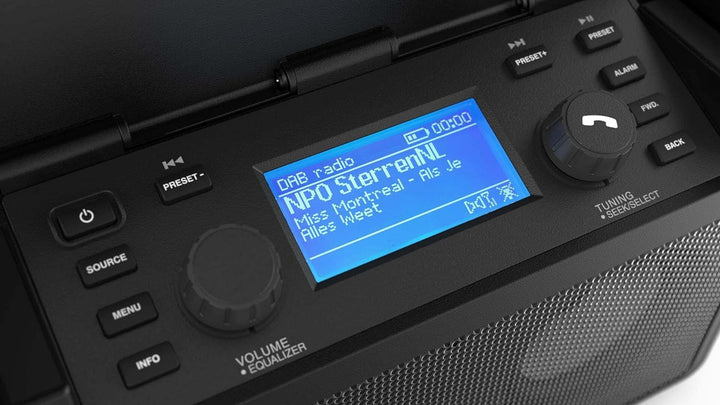 PerfectPro Baustellenradio AUDISSE, WiFi internetradio, DAB+ und UKW-Empfang, Bluetooth, Akku integr