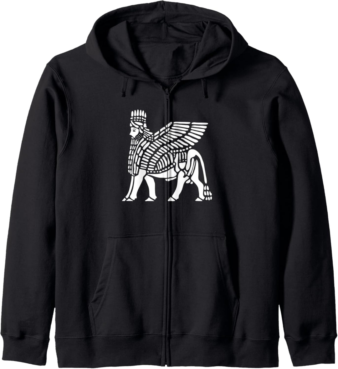Lamassu Sumerian Persischer Löwe Menschlicher Kopf Kapuzenjacke