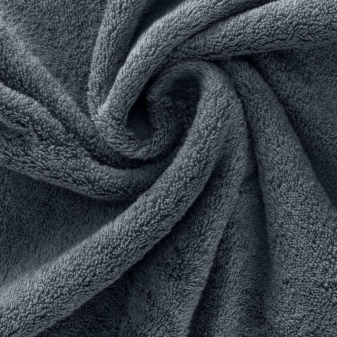 herzbach home Premium Badetuch 100 x 150 cm (anthrazit) – Grosses, weiches & saugstarkes Badehandtuc