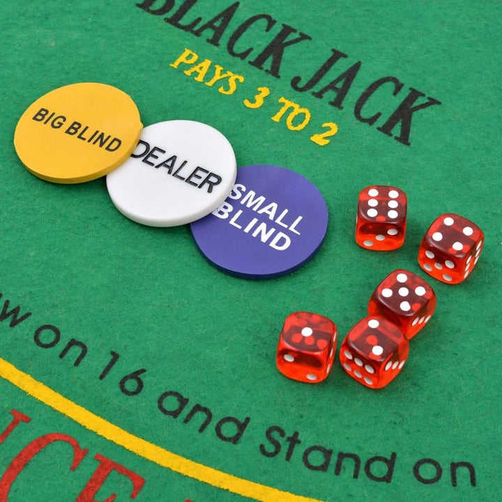 Festnight Kombiniertes Poker/Blackjack Set mit 600 Laserchips Pokerset Aluminiumkoffer