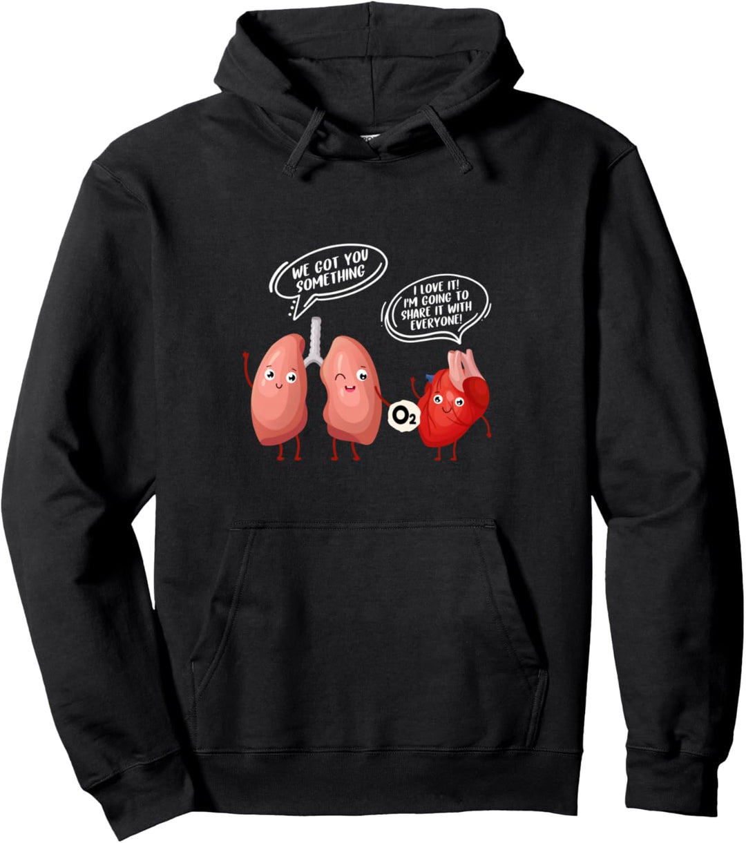 Sauerstoff für das Herz Lunge Doktor Pullover Hoodie