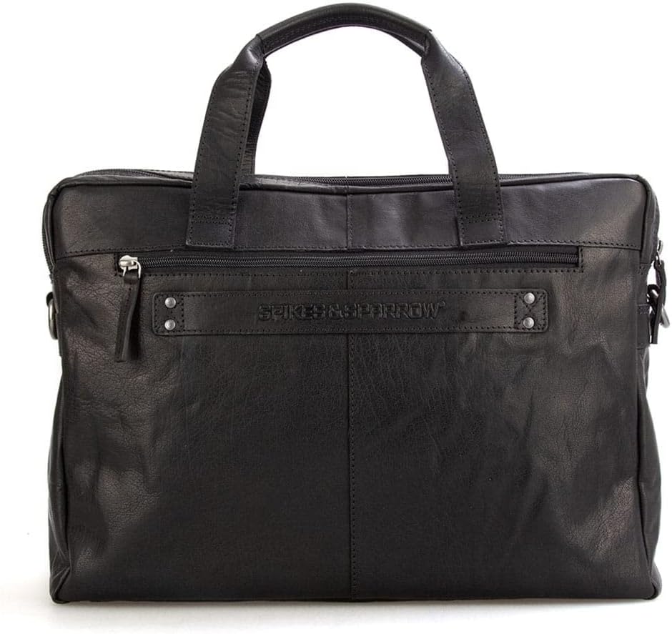 Spikes &amp; Sparrow Aktentasche Leder 40 cm Laptopfach Einheitsgrösse Schwarz, Einheitsgrösse Schwarz