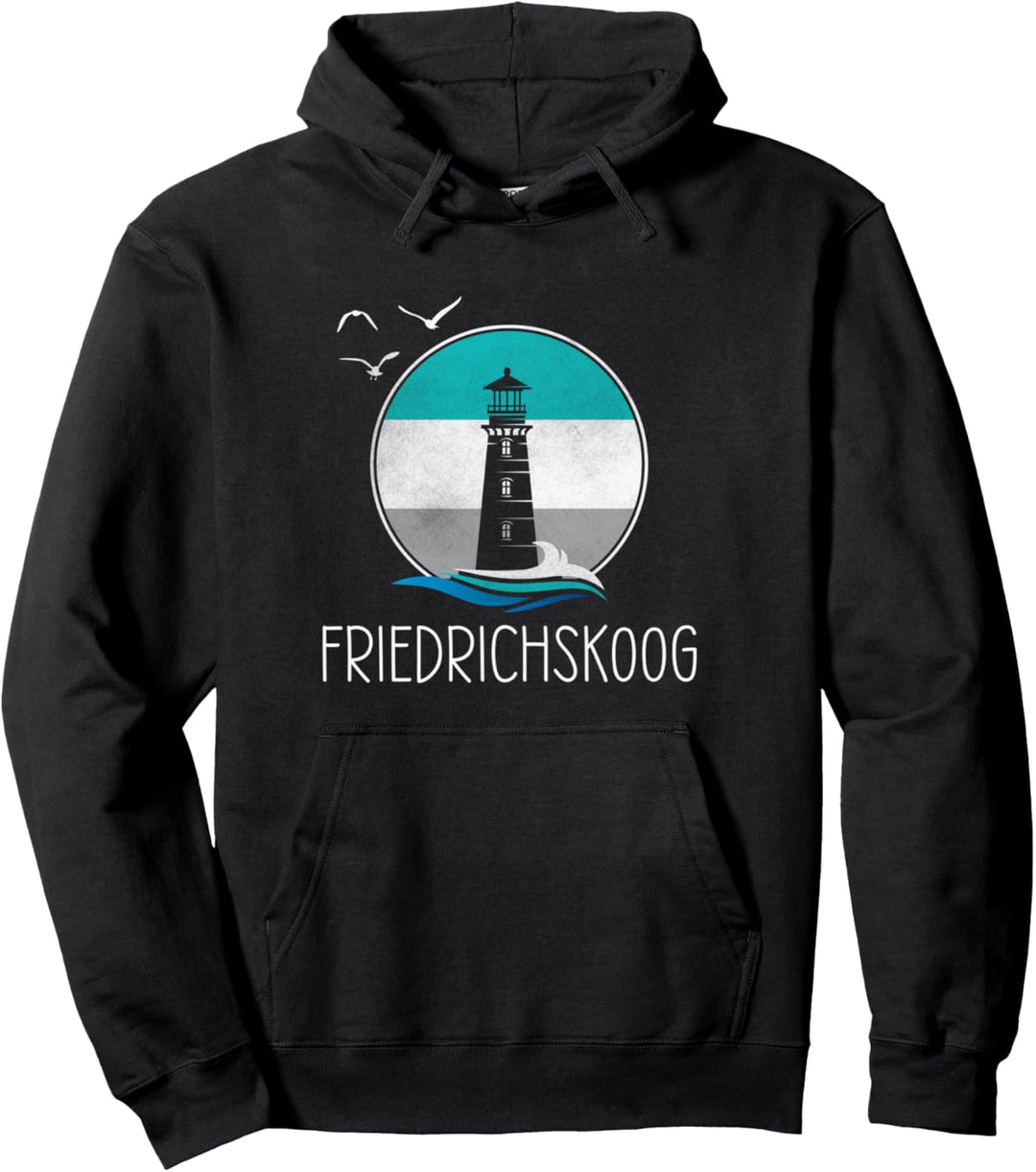 Vintage Friedrichskoog Retro Nordsee Leuchtturm Küste Pullover Hoodie
