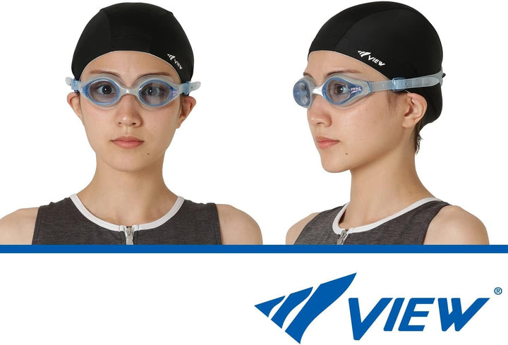 View Swimming Gear V-820ASA Selene SWIPE Antibeschlag-Schwimmbrille, transparent blau