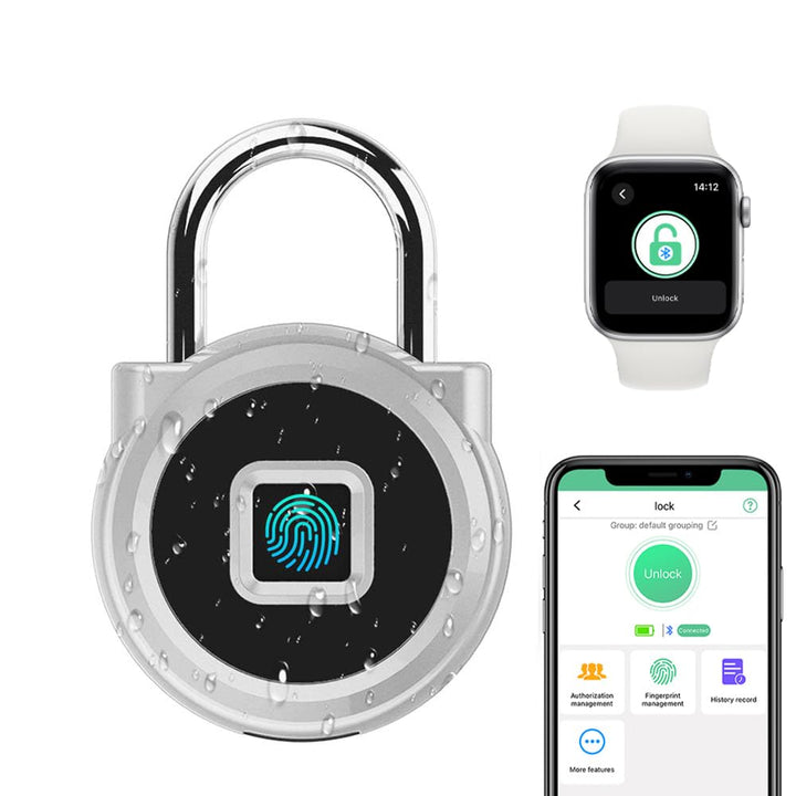 Vorhängeschloss für Spind mit Fingerabdruck Mobiler App Wetterfest Vorhängeschloss mit Zahlencode fü