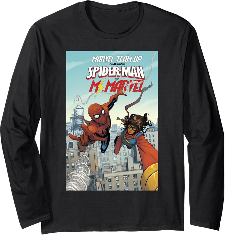 Marvel Spider-Man &amp; Ms. Marvel Cover Langarmshirt