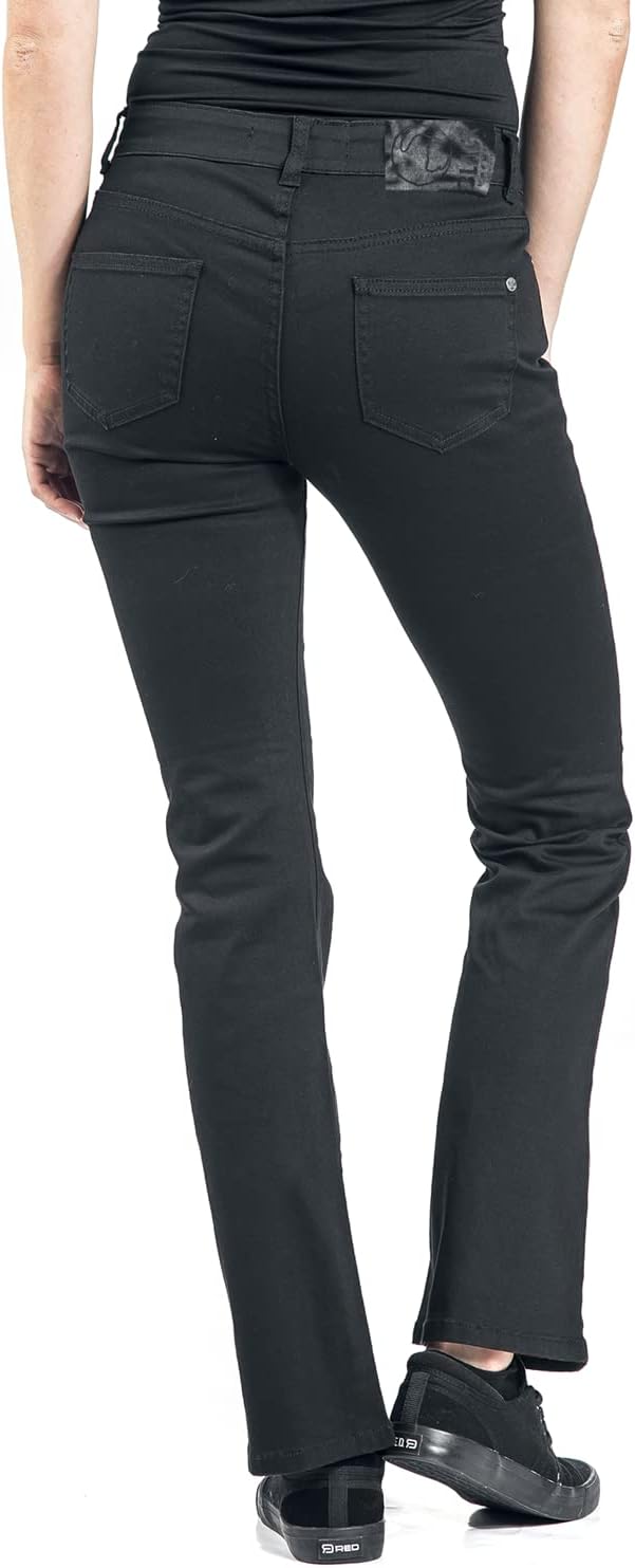 Black Premium by EMP Damen Schwarze Jeans mit Schlag W33L34