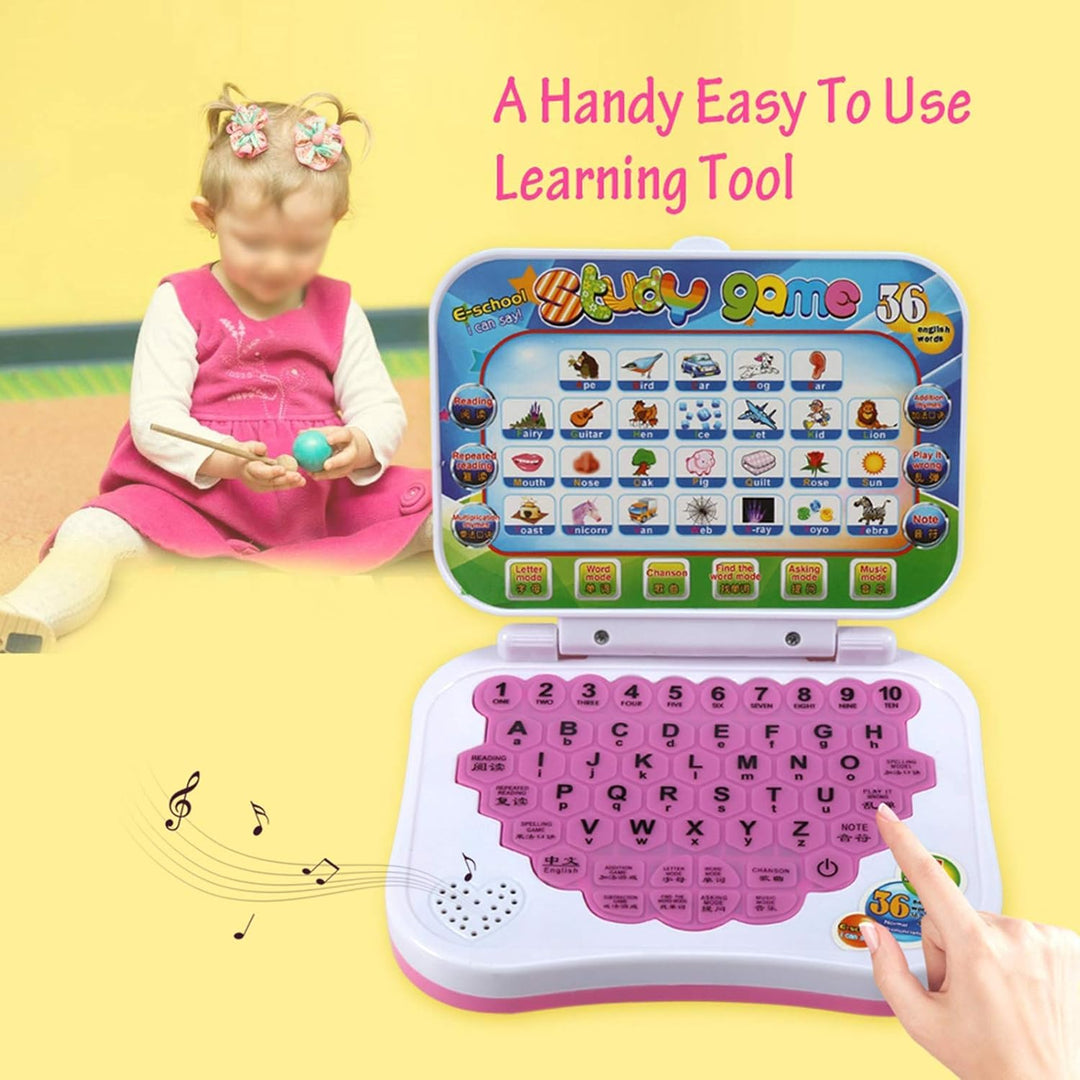 Kinder Laptop Spielzeug, Zweisprachige Pädagogische Lernstudie Spielzeug Laptop Laptop Computerspiel