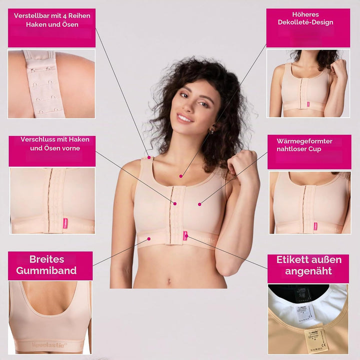 LIPOELASTIC® PI Ideal Variant - Nahtlose elastische Cups XXL Schwarz