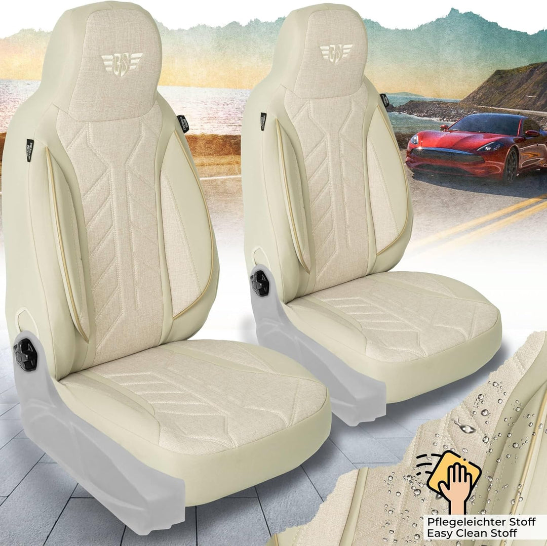 BREMER SITZBEZÜGE Mass Sitzbezüge Schonbezüge für VW T7 Multivan PLKT205 PLKT205 - Beige T7 Multivan