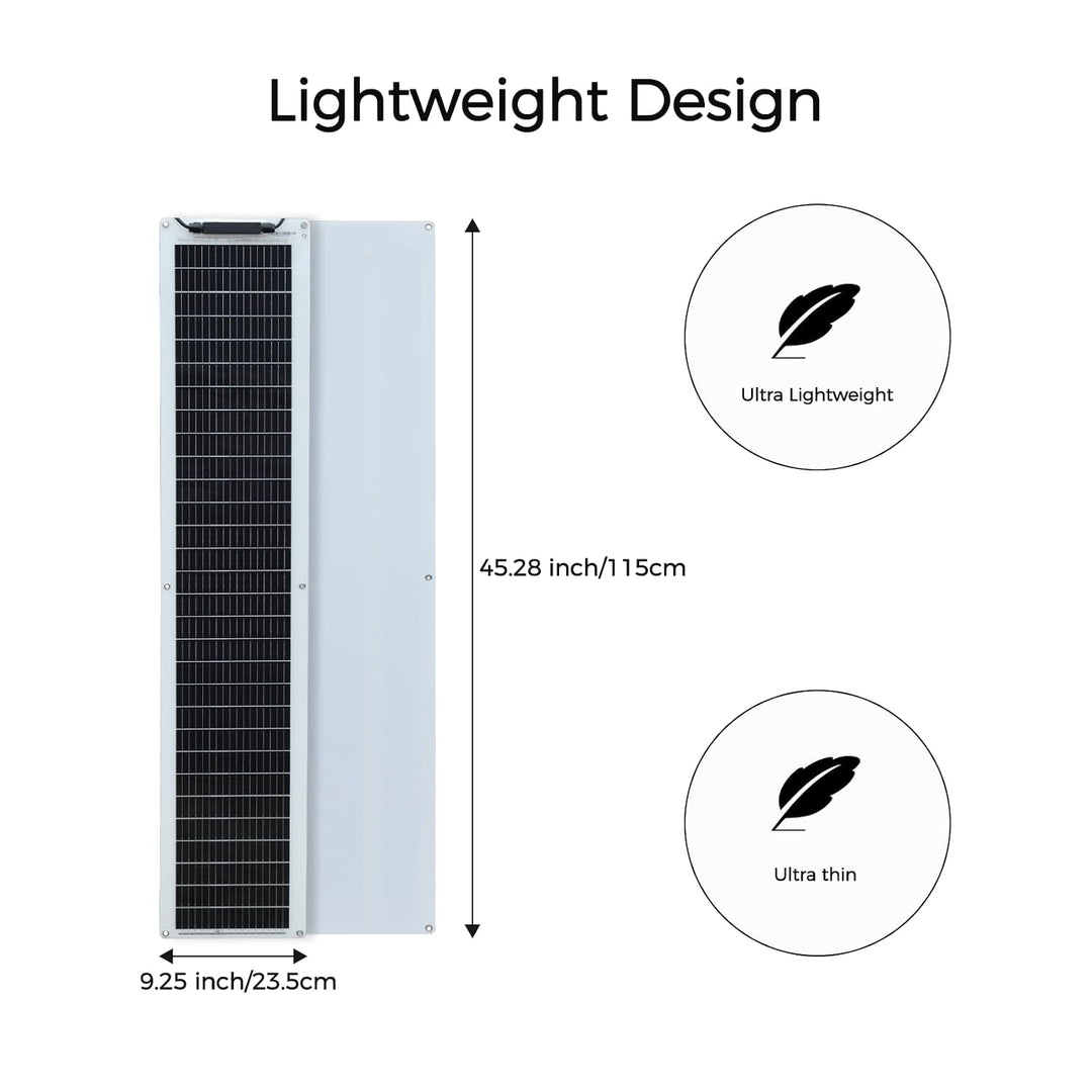 50W Flexibles Solar Panel Monokristallines Solarpanel 18V Solarmodul für 12V Batterien, Photovoltaik