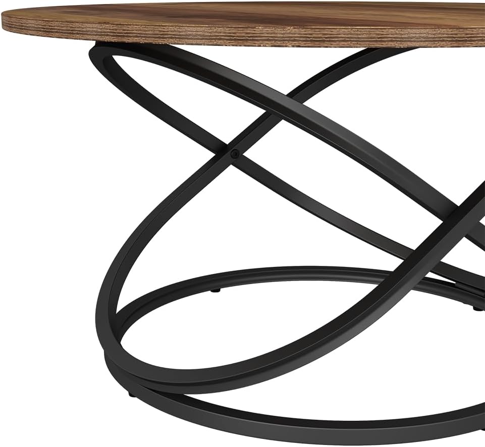 Vicco Couchtisch Calgary, Antikholz/Schwarz, 79.5 x 46 cm mit grosse Arbeitsfläche, Holz