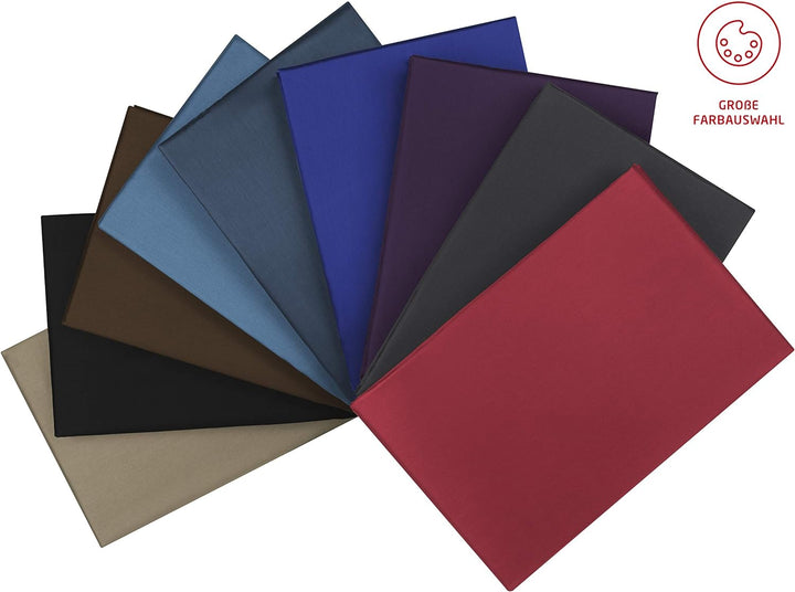 Fleuresse Makosatin Bettwäsche colours anthrazit, 155 x 200 cm Anthrazit 155/200 Uni, Anthrazit 155/