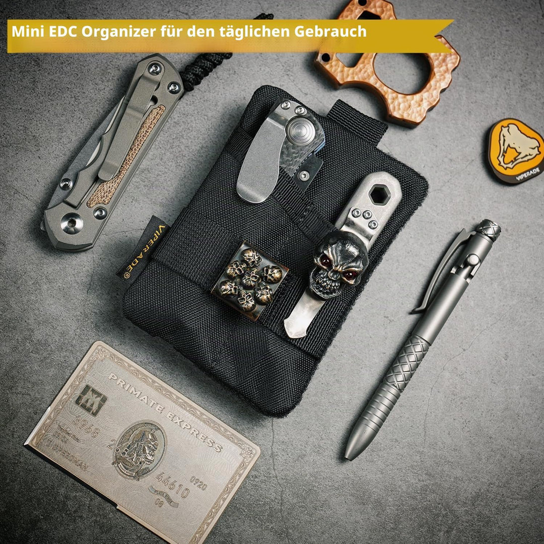 VIPERADE VE15 Mini EDC Pouch,Kleiner EDC Organizer Tasche mit 3 Taschen,Mini EDC Werkzeugtasche mit